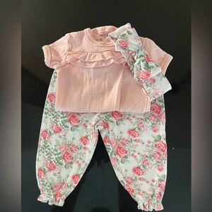 Matching baby girl rose set